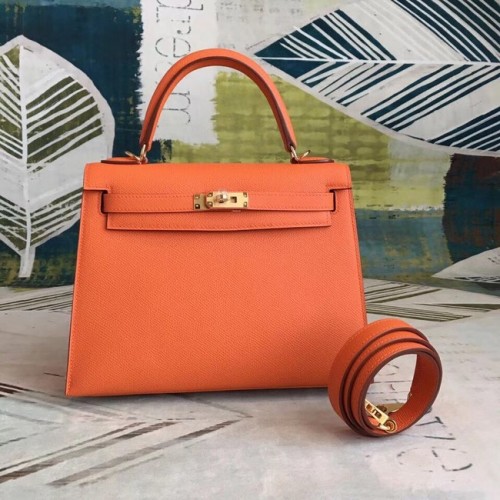 Hermes Kelly Epsom Leather KL32 naranja original