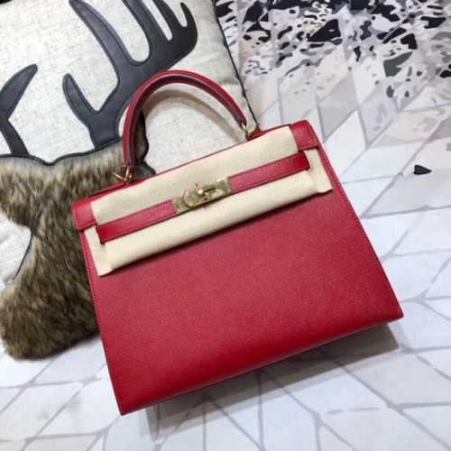Hermes Kelly Epsom Cuero KL32 rojo original