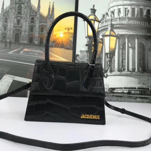 Minibolso Jacquemus Original en Piel con Asa Superior J8088 Negro