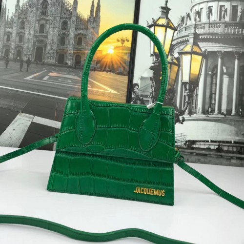 Minibolso Jacquemus Original en Piel con Asa Superior J8088 Verde