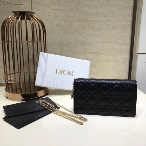 CARTERA LADY DIOR DE BECERRO C9025A negro