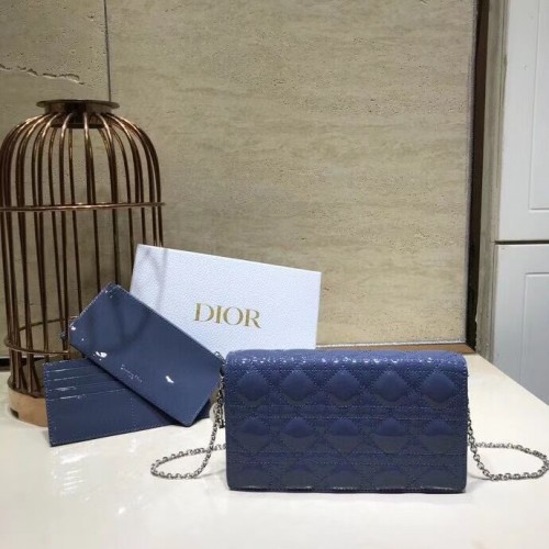 CARTERA LADY DIOR DE BECERRO C9025A azul
