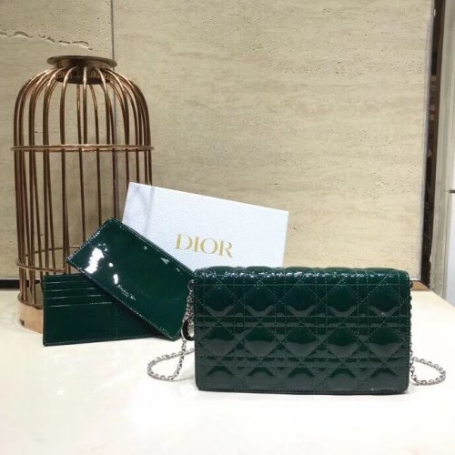 CARTERA LADY DIOR DE BECERRO C9025A verde