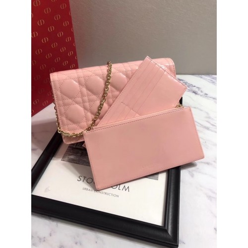CARTERA LADY DIOR DE BECERRO M9001 rosa