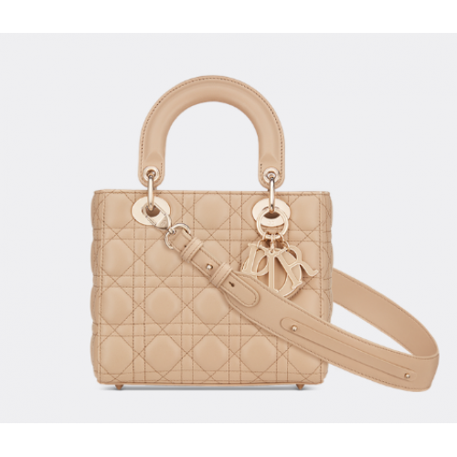 BOLSO LADY DIOR MY ABCDIOR Piel de cordero Cannage M0538O Beige