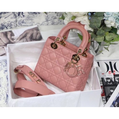 BOLSO LADY DIOR MY ABCDIOR Piel de cordero Cannage M0538O rosa