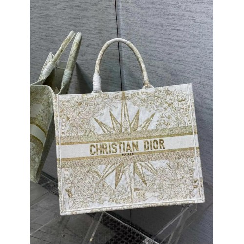 GRANDE DIOR BOOK TOTE Dior Reve dInfini bordado con hilo dorado metalizado M1286Z