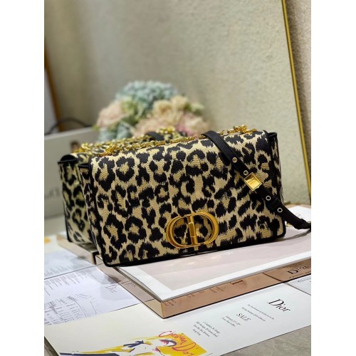 BOLSO GRANDE DIOR CARO Terciopelo bordado Mizza beige multicolor M9243UT