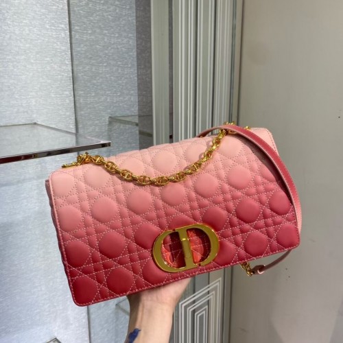 BOLSO GRANDE DIOR CARO Piel de cordero Cannage rosa índigo degradado M9243U