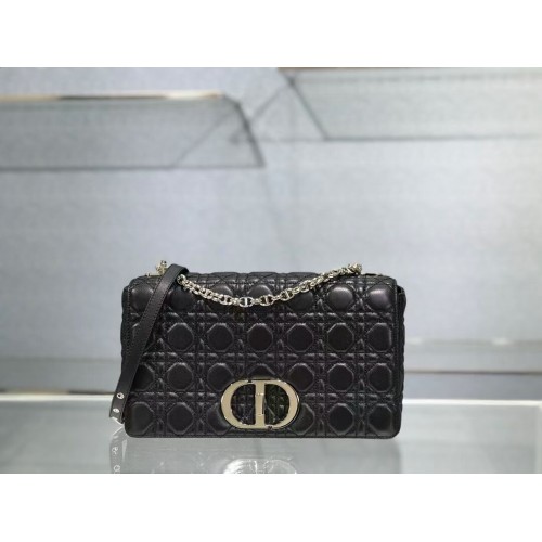 BOLSO GRANDE DIOR CARO Piel de becerro Cannage suave M9243U negro