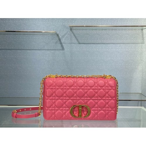 BOLSO GRANDE DIOR CARO Piel de becerro Cannage suave M9243U rosa