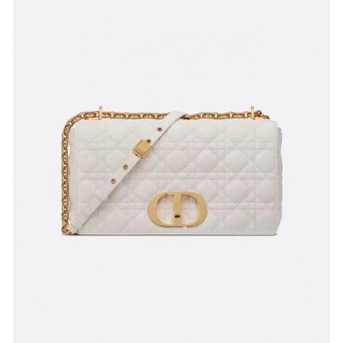 BOLSO GRANDE DIOR CARO Piel de becerro Cannage suave M9243U blanco