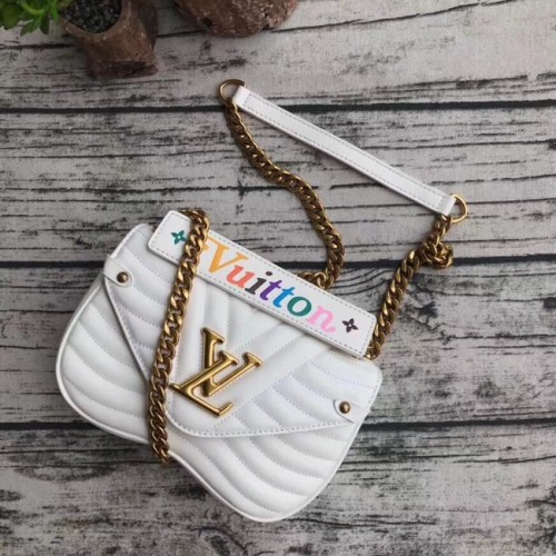LOUIS VUITTON NEW WAVE BOLSO CON CADENA MM M51945 blanco