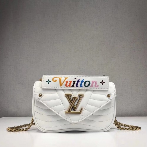 LOUIS VUITTON NEW WAVE BOLSO CON CADENA PM M51683 blanco
