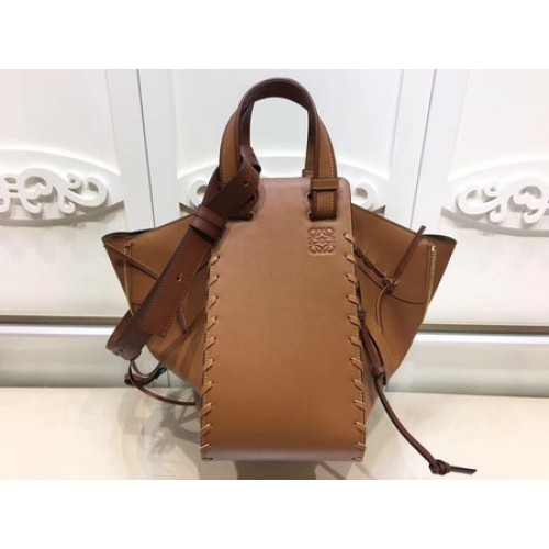 Bolso tote Loewe Hammock de piel de becerro 9128 Marrón