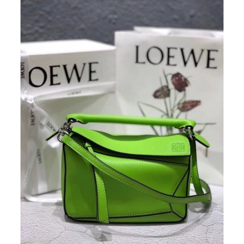 Loewe Mini Bolso Puzzle Original Piel B9125 Verde