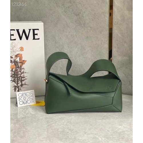 Bolso Loewe Original en Piel LE10188 verde negruzco