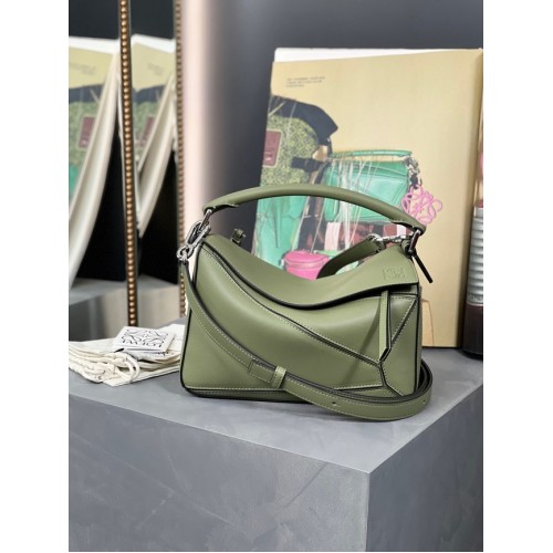Bolso Loewe Puzzle Cuero 1609 verde negruzco