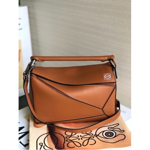Loewe Puzzle Bolso Original Cuero 61843 marrón