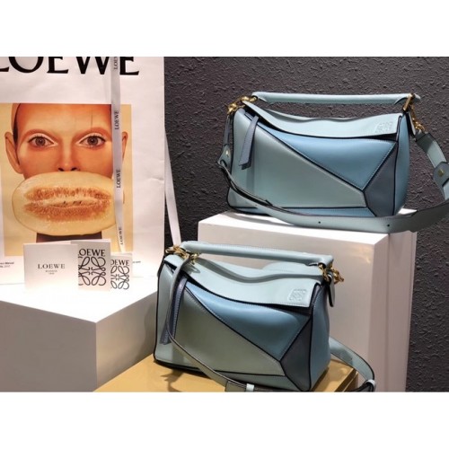 Bolso Loewe Puzzle Original Cuero B9124 azul