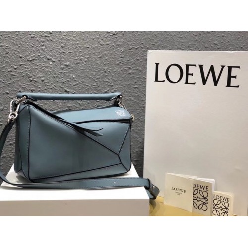 Bolso Loewe Puzzle Original Cuero L9124 Azul Claro