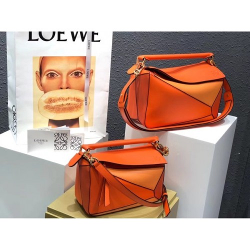 Bolso Loewe Puzzle Original Cuero B9124 naranja