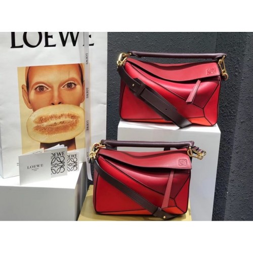 Bolso Loewe Puzzle Original Cuero B9124 rojo