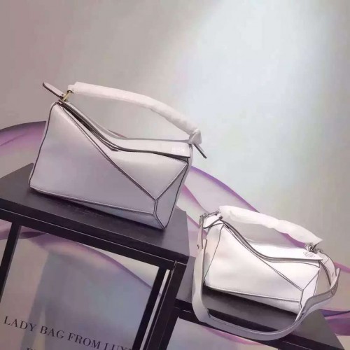 Loewe Puzzle Bolso Grande L9120 Blanco