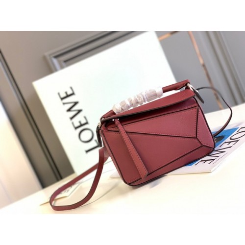 Loewe mini Bolso Puzzle Original Cuero 6124 rojo