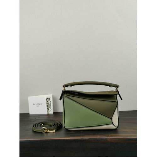 Loewe mini Bolso Puzzle Original Cuero 61841 verde