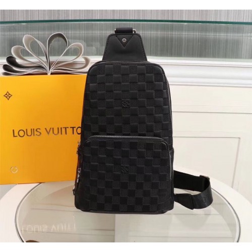 Louis Vuitton AVENUE SLING Bolso de cuero original N41719 Negro