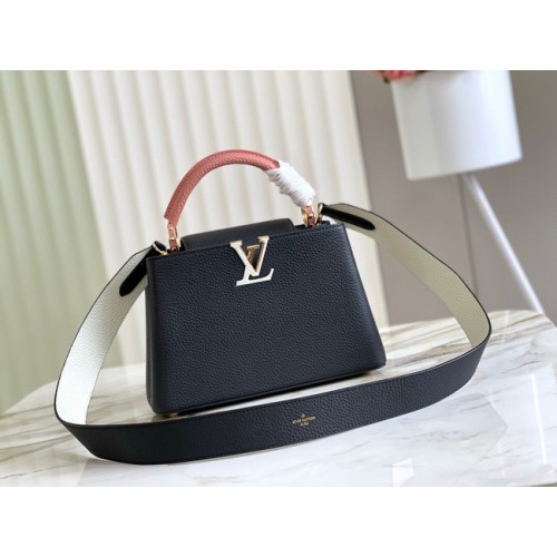 Louis Vuitton CAPUCINES BB M48865 negro y rosa