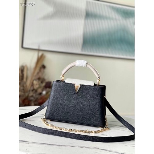 Louis Vuitton CAPUCINES BB M48865 blanco y negro