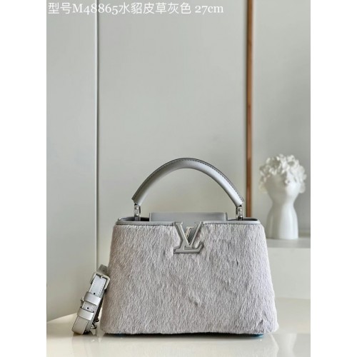 Louis Vuitton CAPUCINES BB M48865 gris Pelo visón