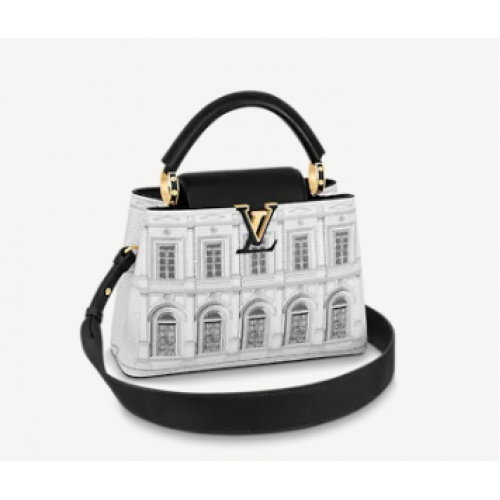 Louis Vuitton CAPUCINES BB M59119 Blanco y Negro