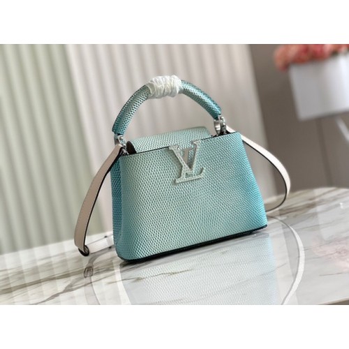 Louis Vuitton CAPUCINES MINI M59268 azul cielo