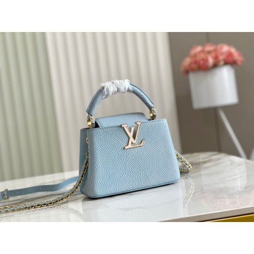 Louis Vuitton CAPUCINES MINI M81190 azul claro