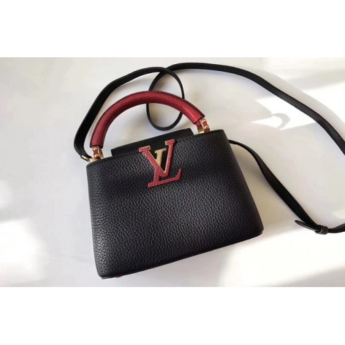 Louis Vuitton CAPUCINES MINI N94047 negro y rojo