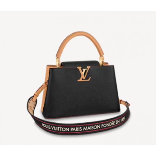 Louis Vuitton CAPUCINES MM M58608 Negro y Beige Arizona