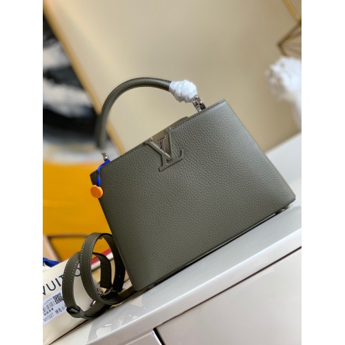 Louis Vuitton CAPUCINES Cuero Original PM M57227 Verde Oscuro