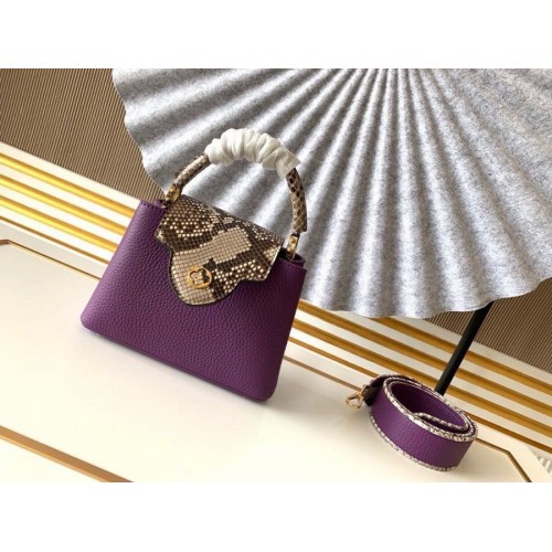 Louis Vuitton CAPUCINES Cuero Original PM M96467 Púrpura
