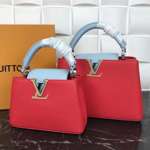 Louis Vuitton CAPUCINES PM M57519 rojo y azul