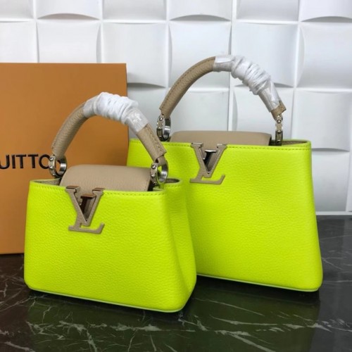 Louis Vuitton CAPUCINES PM M57519 amarillo y gris