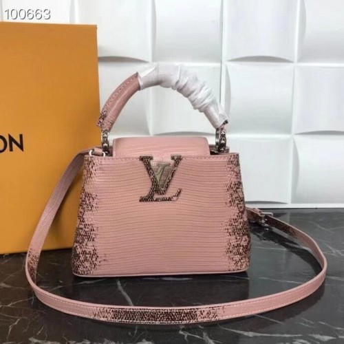 Louis Vuitton CAPUCINES PM Original Lizard Leather M52386 Rosa