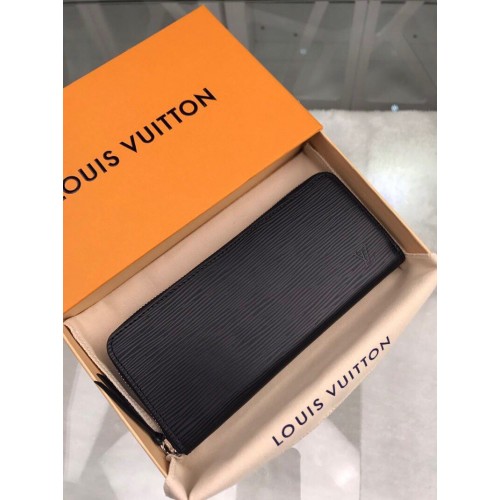 Louis Vuitton CARTERA CLEMENCE WALLET Original EPI Cuero M60915 Negro