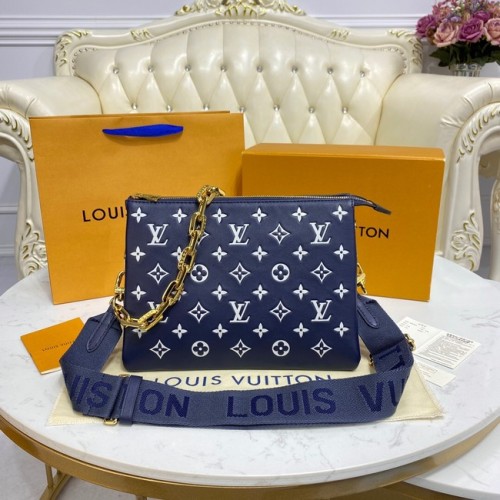 Louis Vuitton COUSSIN PM M58626 Azul royal blanco