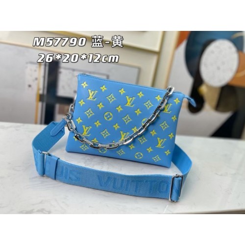 Louis Vuitton COJÍN PM M58628 azul claro y amarillo