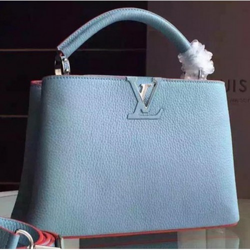 Bolso tote Louis Vuitton Capucines BB M94754 Azul claro
