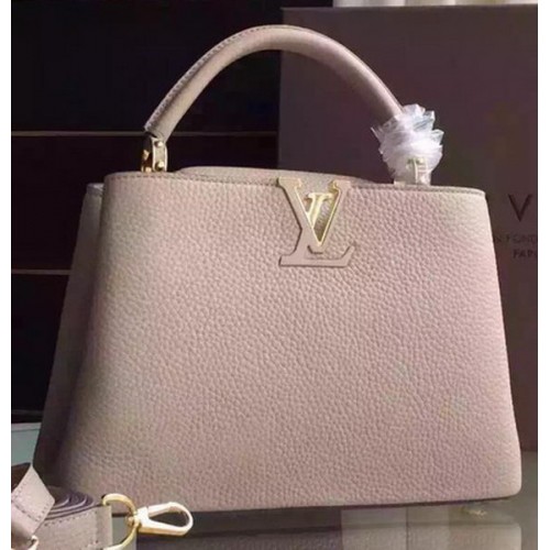 Bolso tote Louis Vuitton Capucines BB M94754 Gris claro
