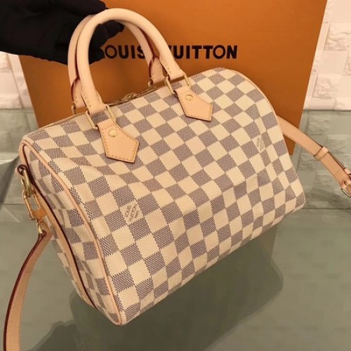 Louis Vuitton Lona Damier Azur SPEEDY BANDOULIERE 25 N41374